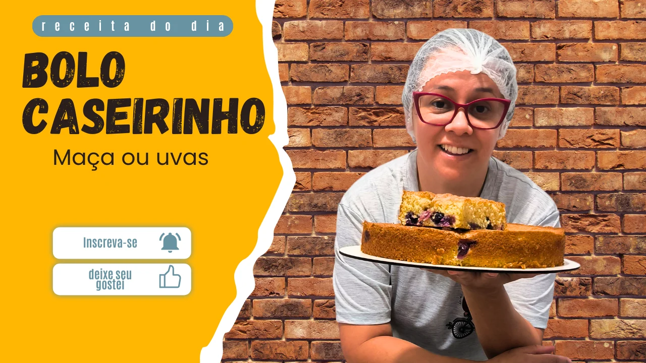 Bolo Caseirinho com Maçã ou Uva